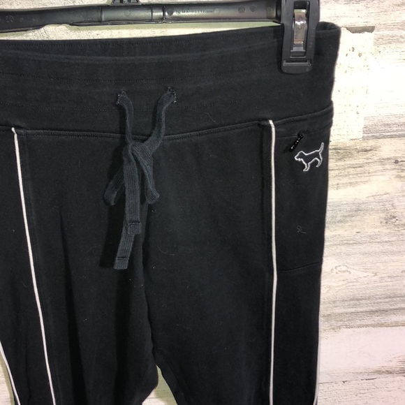 Pink Victoria’s Secret leggings yoga style pants size small black and white​​ - Picture 2 of 5